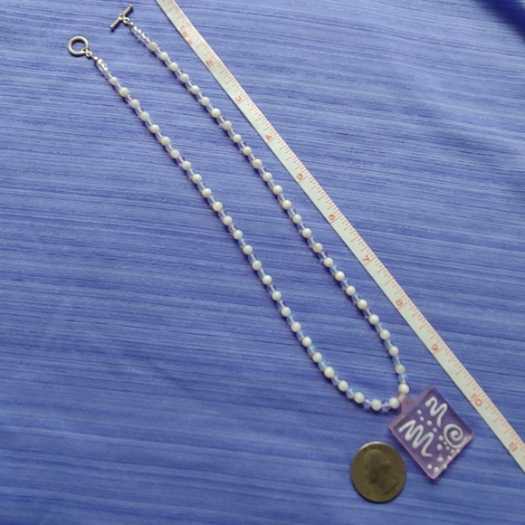 Pretty Pink Frosted Glass Necklace!!! - Picture 4 of 6